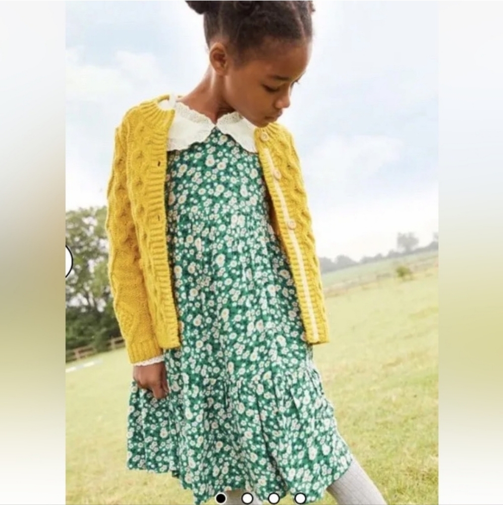 Mini Boden Ditsy Floral Collared Dress